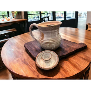 Rustic Art Pottery Hand Thrown Stoneware Artisan Designed Earth Toned Stoneware